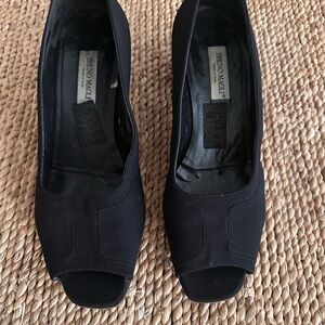 Bruno Magli Women's Black Peep Toe Heels